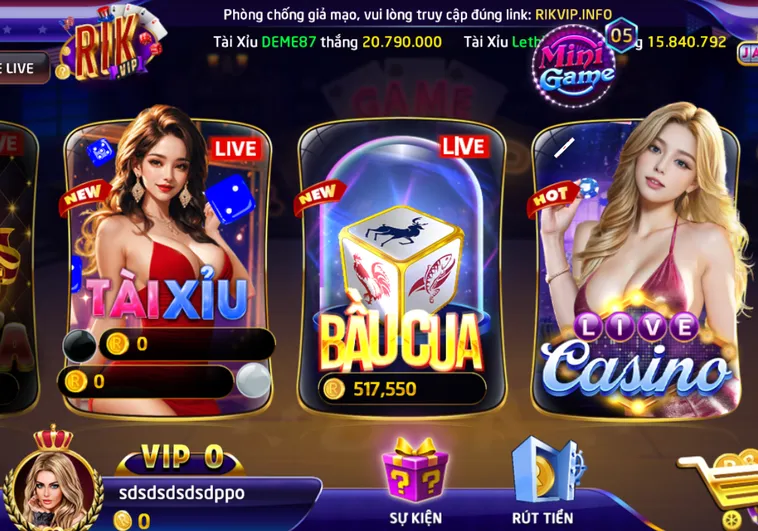 Trải Nghiệm Đỉnh Cao Sảnh Casino Livestream Tại RikVip Với Dealer Xinh Đẹp