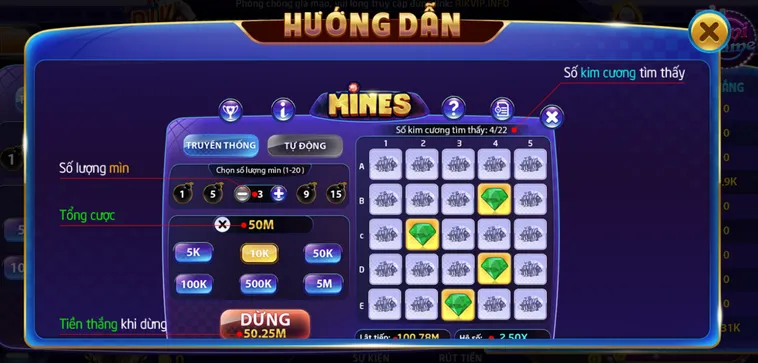 Khám Phá Sự Hấp Dẫn Của Minigame Mines Tại RikVip Đỉnh Cao Thử Thách
