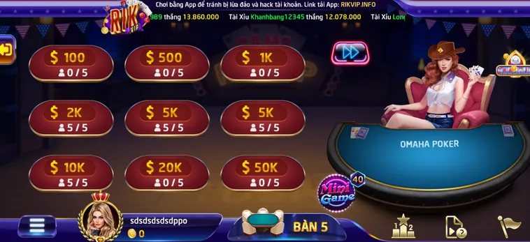 Khám Phá Sự Kịch Tính Của Tựa Game Omaha Poker 6 Tại Cổng Game RikVip