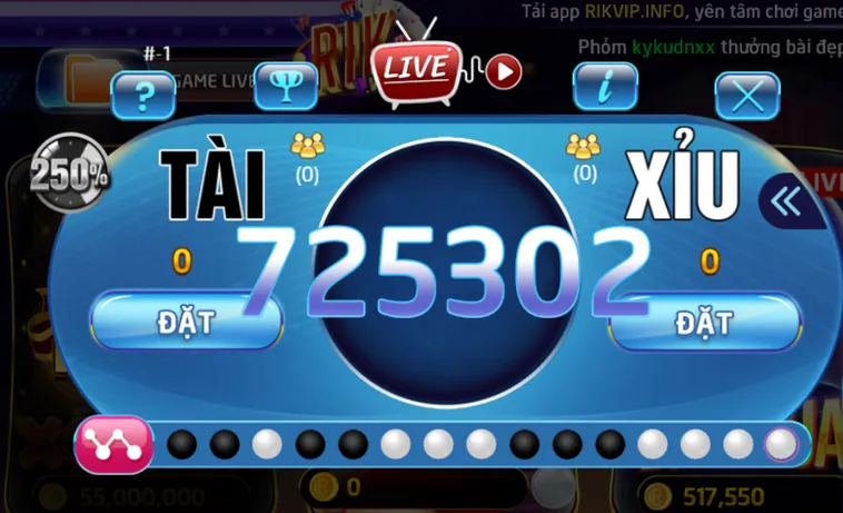 Trải Nghiệm Đỉnh Cao Tài Xỉu Livestream Tại RikVip Với Tỷ Lệ Thắng Cực Khủng
